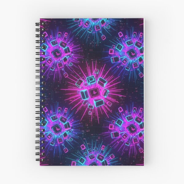 Item preview, Neon Tech Burst Pattern designed and sold by StickVerse by Owais.