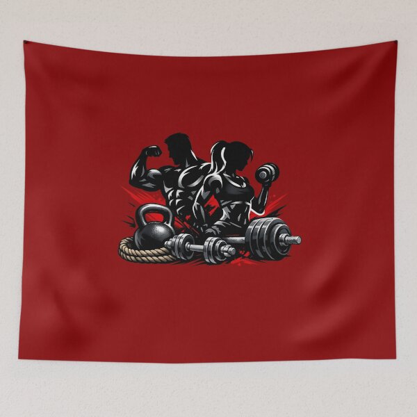 Item preview, Gym Silhouette Power – No Background Fitness Design designed and sold by StorySeller85.