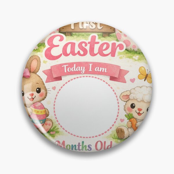 Item preview, Milestone Baby Poster "My First Easter" – Cute pastel design without name or date designed and sold by Lyvion design.