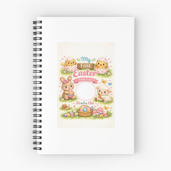 Item preview, Milestone Baby Poster "My First Easter" – Cute pastel design without name or date designed and sold by Lyvion design.