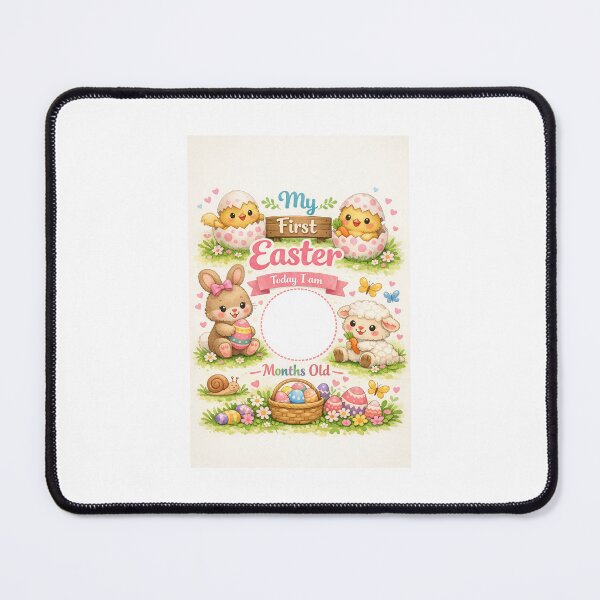Item preview, Milestone Baby Poster "My First Easter" – Cute pastel design without name or date designed and sold by Lyvion design.