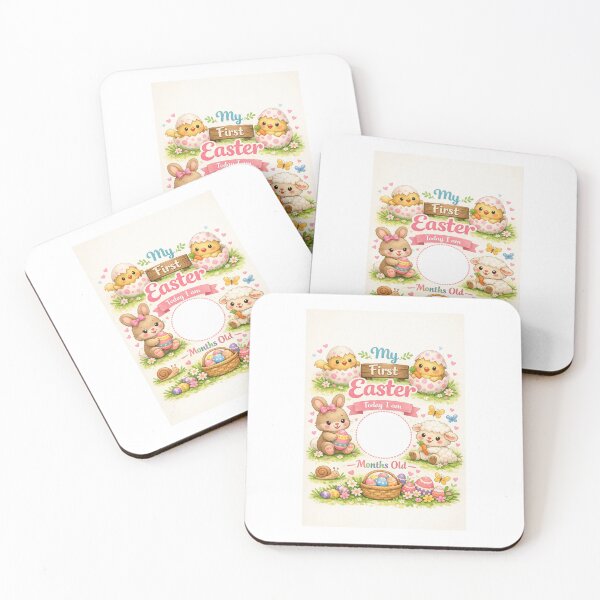 Item preview, Milestone Baby Poster "My First Easter" – Cute pastel design without name or date designed and sold by Lyvion design.