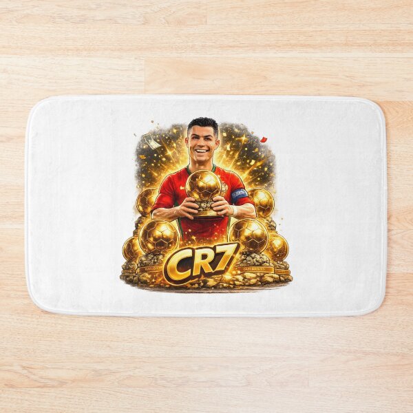 Item preview, CR7 Five Ballon d'Or Trophies Cartoon – Football Legend Illustration designed and sold by KawaiiOrbit.