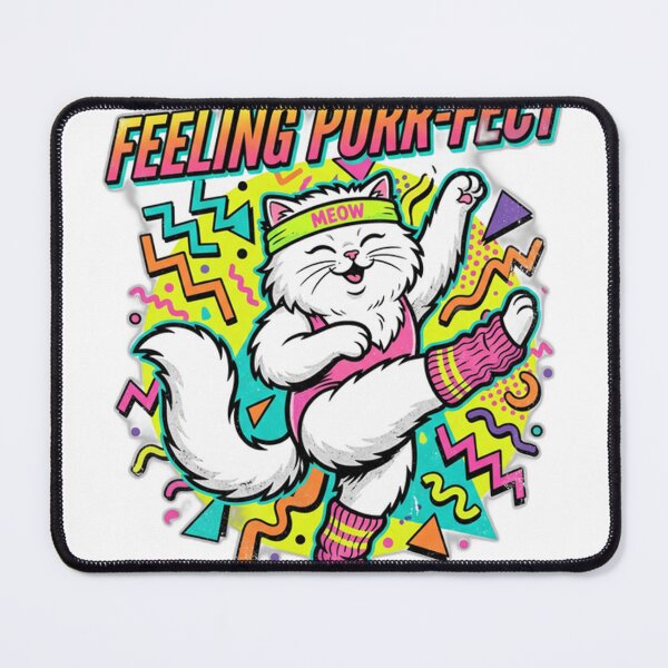 Item preview, Feeling Purr-fect – Retro 80s Workout Cat | Funny Aerobics Fitness Cat Design designed and sold by Designertony7.