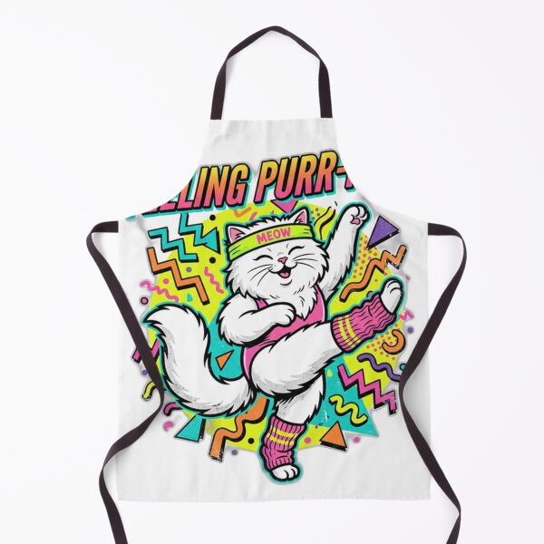 Item preview, Feeling Purr-fect – Retro 80s Workout Cat | Funny Aerobics Fitness Cat Design designed and sold by Designertony7.