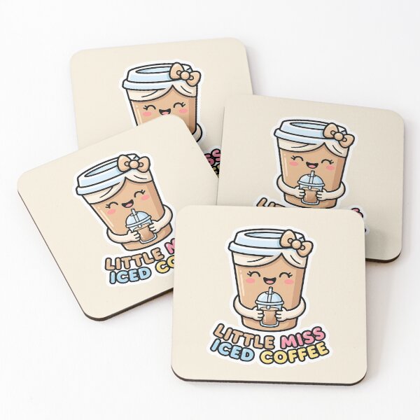 Item preview, Little Miss Iced Coffee - Cute Coffee Cup Character Sticker designed and sold by WowDezign.