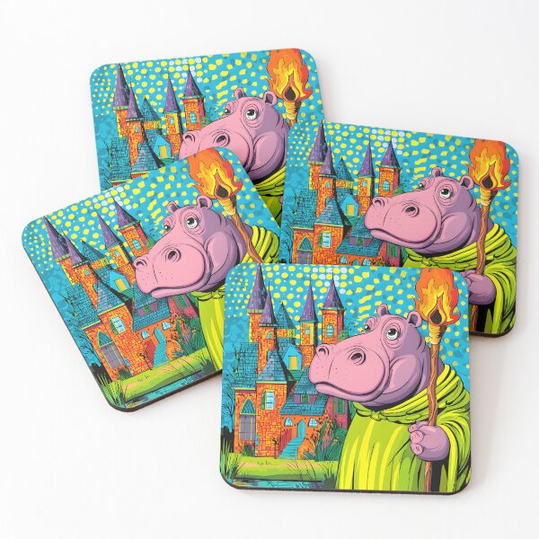 Item preview, Whimsical Hippo with Torch by Colorful Castle designed and sold by Artessie.