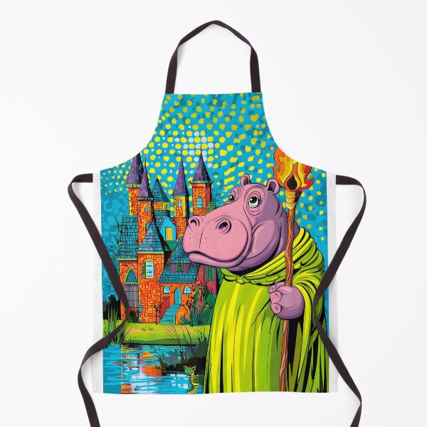 Item preview, Whimsical Hippo with Torch by Colorful Castle designed and sold by Artessie.