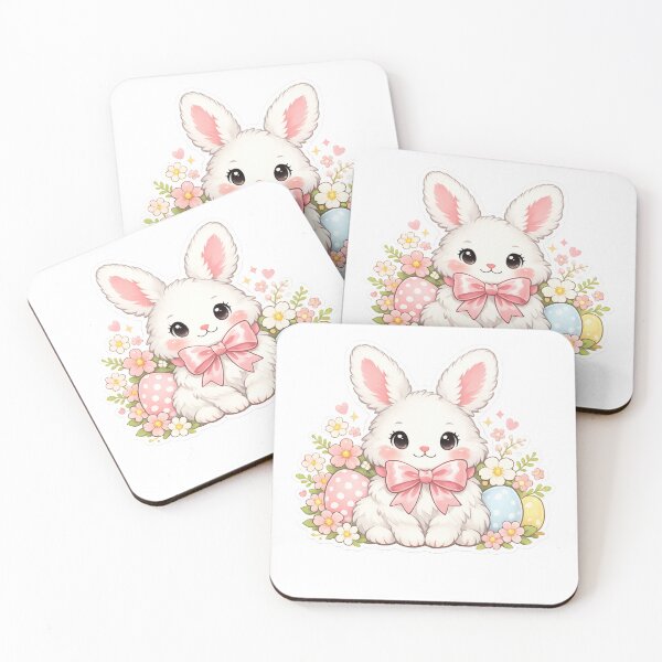 Item preview, Coquette Easter Bunny Sticker – Cute Pastel Spring Rabbit Aesthetic designed and sold by czarnyfeniks.