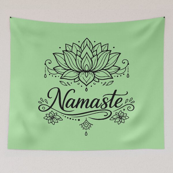 Item preview, Lotus Flower Namaste  | Yoga Meditation Spiritual Art designed and sold by NeerPrema.