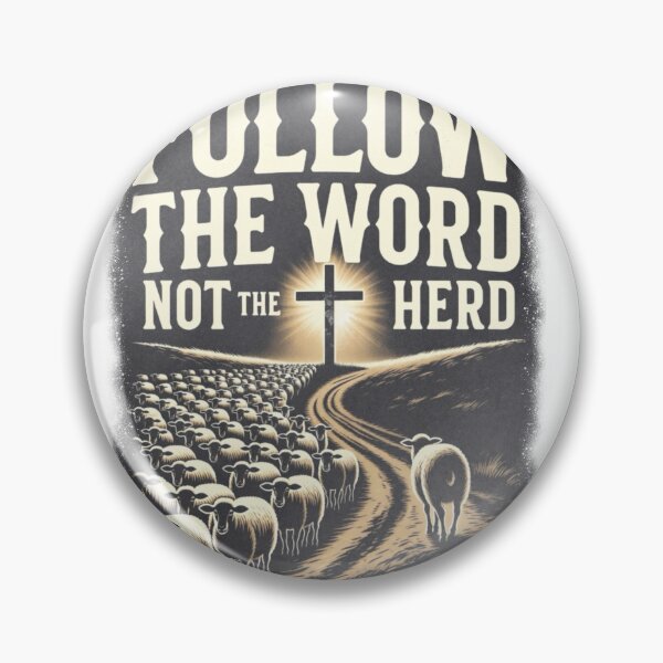 Item preview, Follow the Word Not the Herd – Christian Faith Cross & Sheep Inspirational Design designed and sold by LazyScreations.