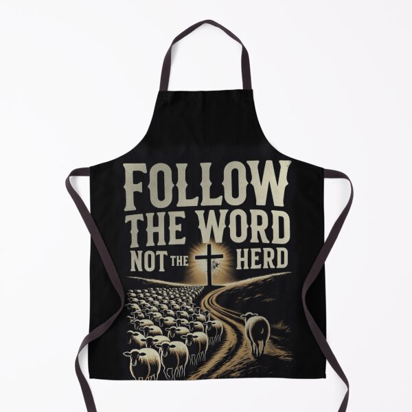 Item preview, Follow the Word Not the Herd – Christian Faith Cross & Sheep Inspirational Design designed and sold by LazyScreations.