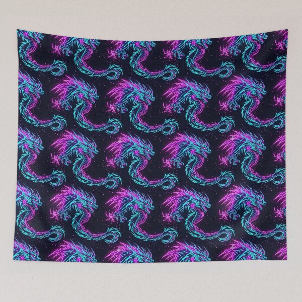 Item preview, Neon Dragon Circuit Pattern designed and sold by StickVerse by Owais.