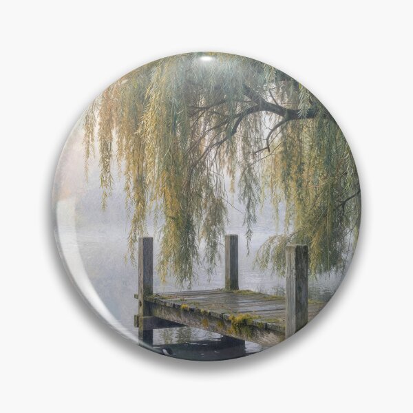 Item preview, Canada Geese By Lake Dock in Mist designed and sold by Maria Dryfhout.