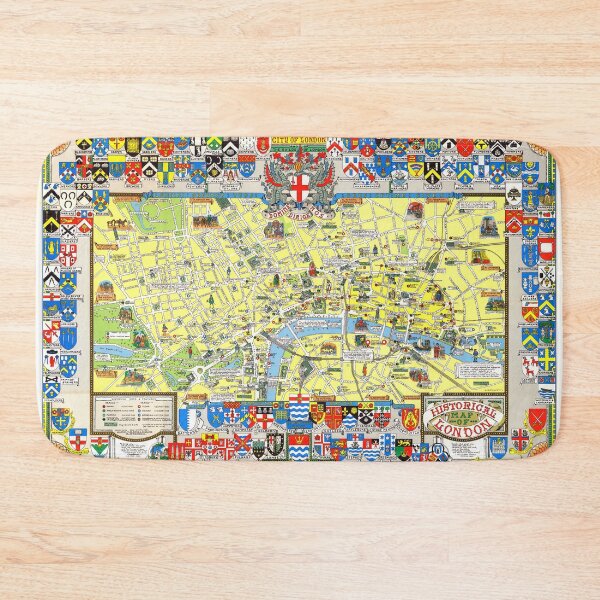 Item preview, Historical Map of London: Arms of the City of London and the Guilds of London designed and sold by colourfind.