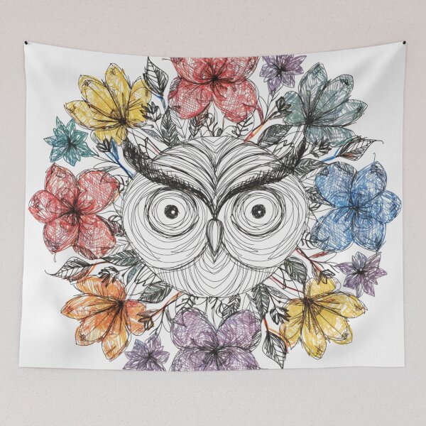 Item preview, Floral Mandala Art owl – Intricate Flower Mandala Design designed and sold by Anime9122.