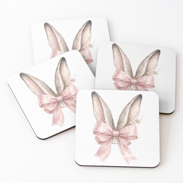Item preview, Elegant bunny ears with a pink bow designed and sold by Dennis' Creative Corner.