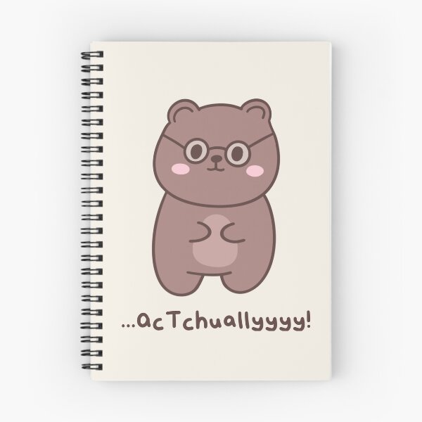 Item preview, Actually... - Silly Cute and Nerdy Know it All Bear designed and sold by ShyHomebodyClub.