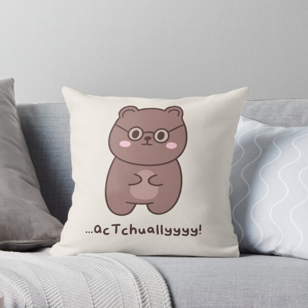 Item preview, Actually... - Silly Cute and Nerdy Know it All Bear designed and sold by ShyHomebodyClub.