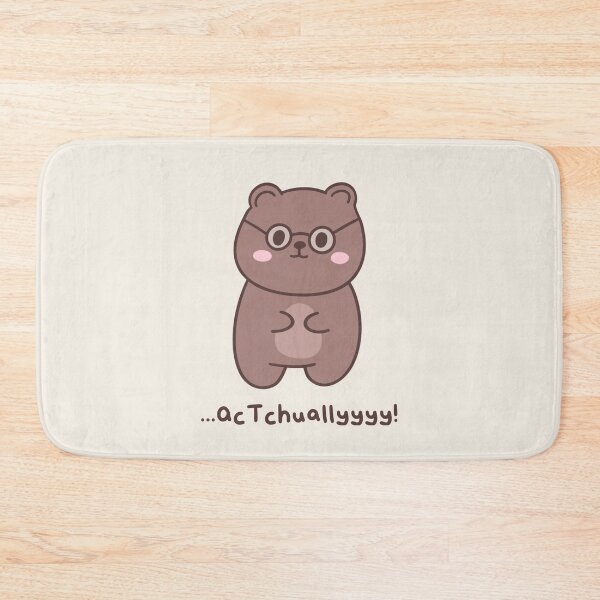 Item preview, Actually... - Silly Cute and Nerdy Know it All Bear designed and sold by ShyHomebodyClub.