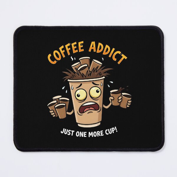 Item preview, Coffee Addict - Funny Crazy Coffee Cup Cartoon Design designed and sold by WowDezign.