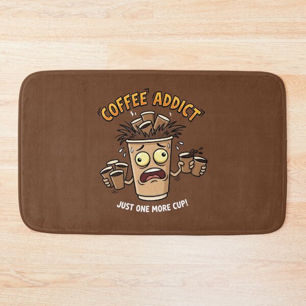 Item preview, Coffee Addict - Funny Crazy Coffee Cup Cartoon Design designed and sold by WowDezign.