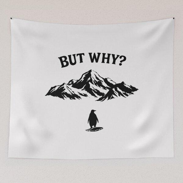 Item preview, But Why Penguin, Nihilist Penguin: Meme Retro Snow Art  designed and sold by Fliflat.
