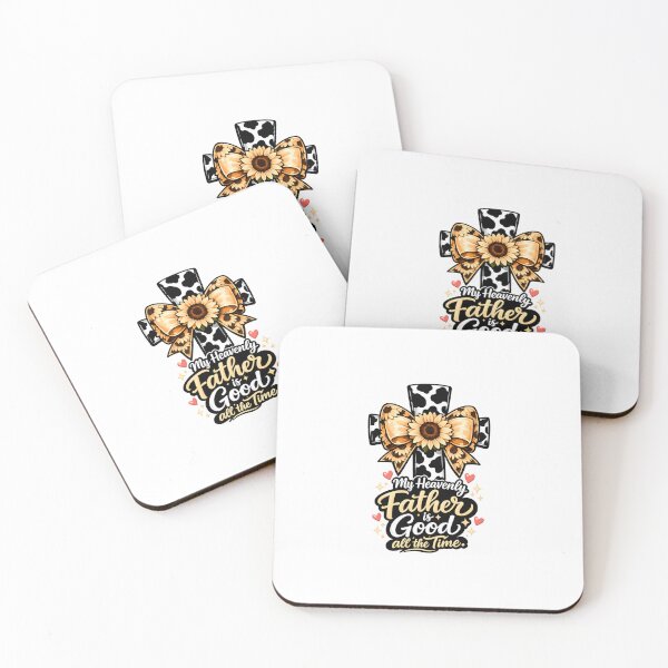 Item preview, Sunflower cow print cross _ Faith God Is Good Always designed and sold by LazyScreations.