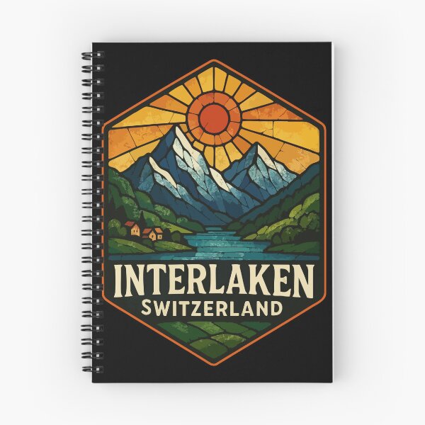 Item preview, Interlaken Switzerland Stained Glass Art designed and sold by TomFrontierArt.