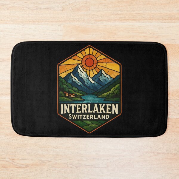 Item preview, Interlaken Switzerland Stained Glass Art designed and sold by TomFrontierArt.