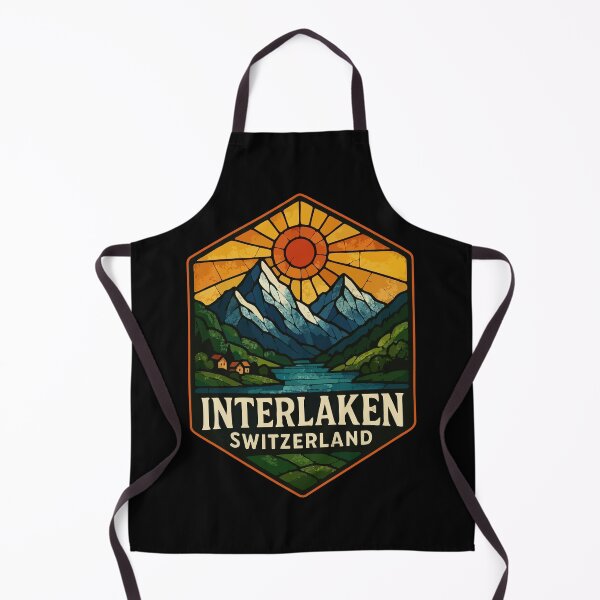 Item preview, Interlaken Switzerland Stained Glass Art designed and sold by TomFrontierArt.