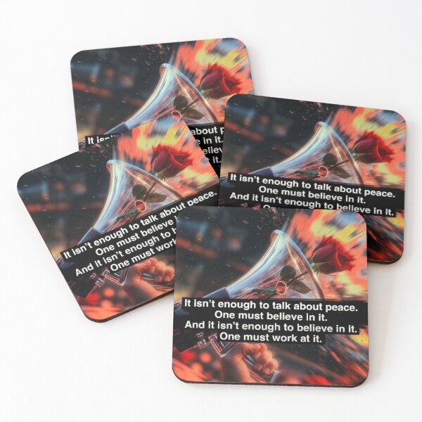 Item preview, Believe in Peace Activism Poster - Vibrant Red & Orange Design designed and sold by MakarenaCreate.