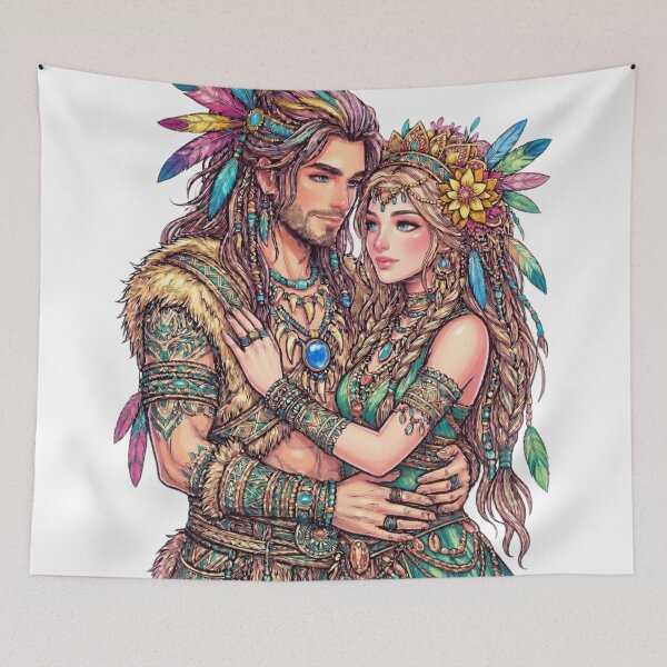 Item preview, The tribal chief's couple designed and sold by PP&RAINBOW SHOP.