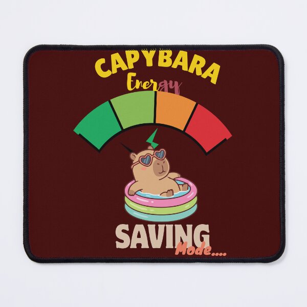 Item preview, Capybara Energy Saving Mode – Funny Lazy Capybara Meme Cartoon Relaxing Animal Humor designed and sold by HOUSE OF TIST.