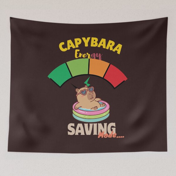Item preview, Capybara Energy Saving Mode – Funny Lazy Capybara Meme Cartoon Relaxing Animal Humor designed and sold by HOUSE OF TIST.