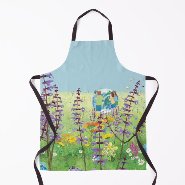 Item preview, Children playing in a flowering meadow and rolling the Earth Globe designed and sold by Julia Doria.
