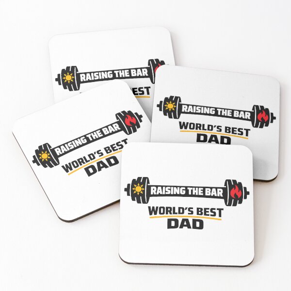 Item preview, Raising The Bar World's Best Dad Barbell Graphic designed and sold by FunFitLife Studio.