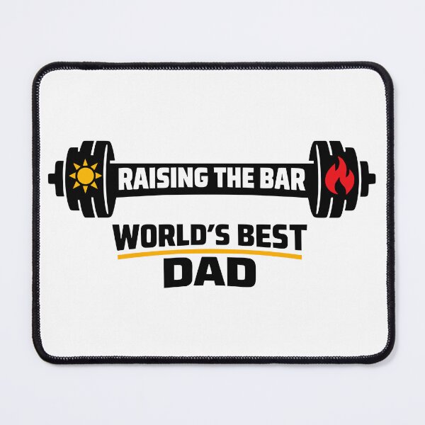 Item preview, Raising The Bar World's Best Dad Barbell Graphic designed and sold by FunFitLife Studio.