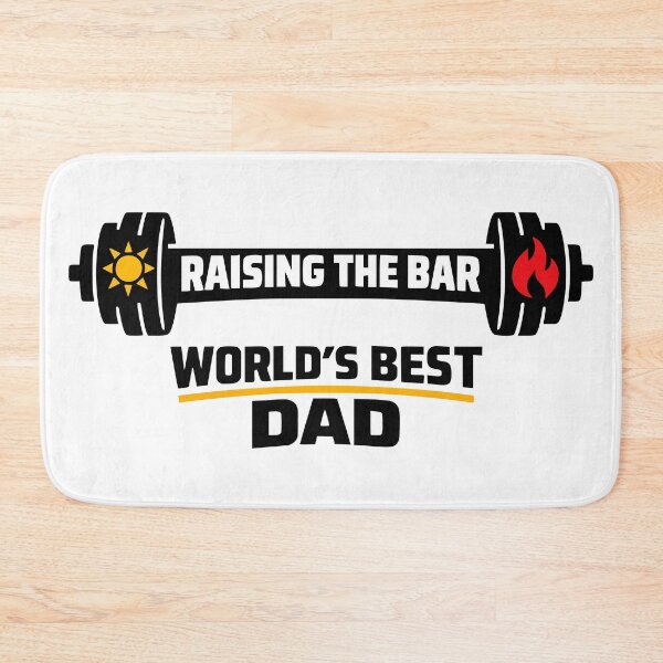 Item preview, Raising The Bar World's Best Dad Barbell Graphic designed and sold by FunFitLife Studio.