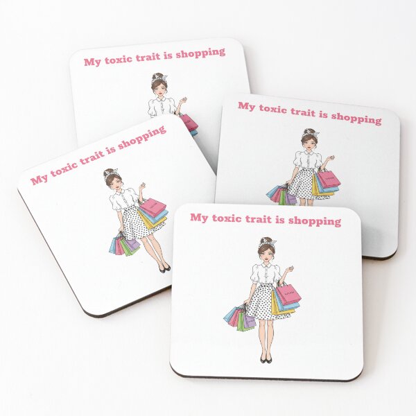 Item preview, My toxic trait Is shopping - Cute fashion girl illustration  designed and sold by Mastalina99.
