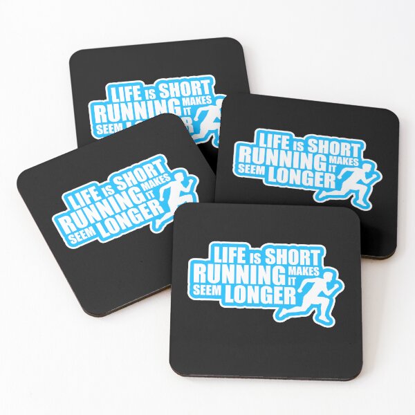 Item preview, Life Is Short Running Makes It Seem Longer Funny Quote designed and sold by shirt-o-mat.