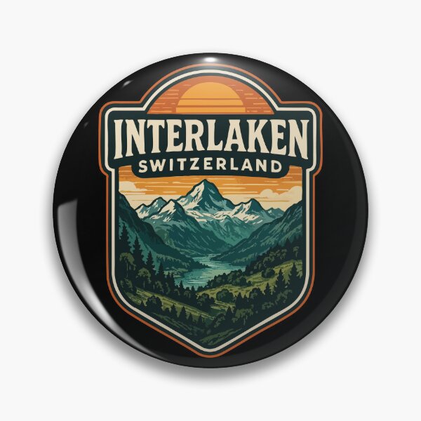 Item preview, Interlaken Switzerland Retro Vintage Travel designed and sold by TomFrontierArt.
