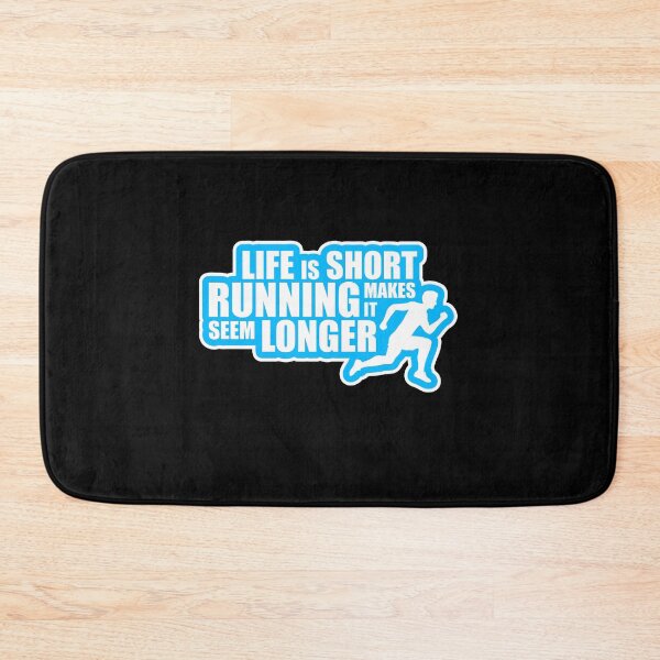 Item preview, Life Is Short Running Makes It Seem Longer Funny Quote designed and sold by shirt-o-mat.