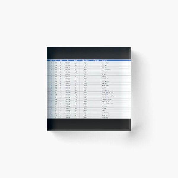 Item preview, ASCI Codesheet - Techical Table designed and sold by ThockStation.