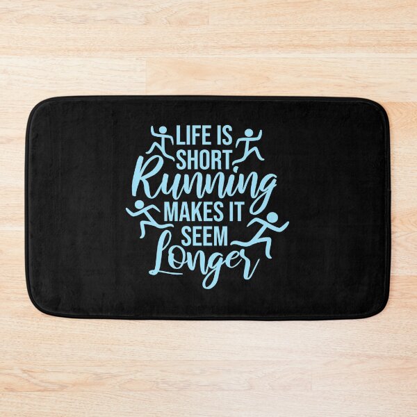 Item preview, Life Is Short Running Makes It Seem Longer Funny Quote designed and sold by shirt-o-mat.