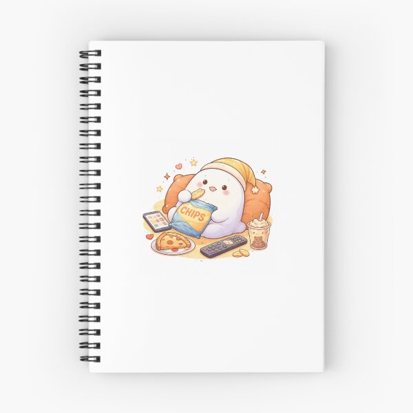 Item preview, Just a Lazy Day Cute Ghost Sticker – Kawaii Lazy Ghost Relaxing Snack Time designed and sold by Humpty143.