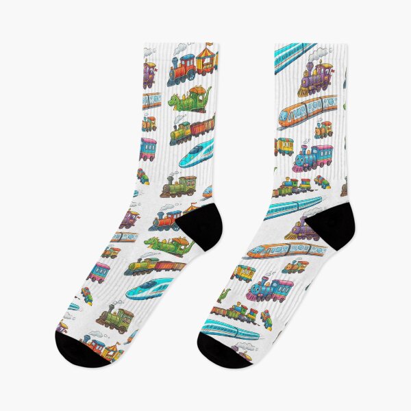 Item preview, Whimsical colorful trains! designed and sold by TB-73.