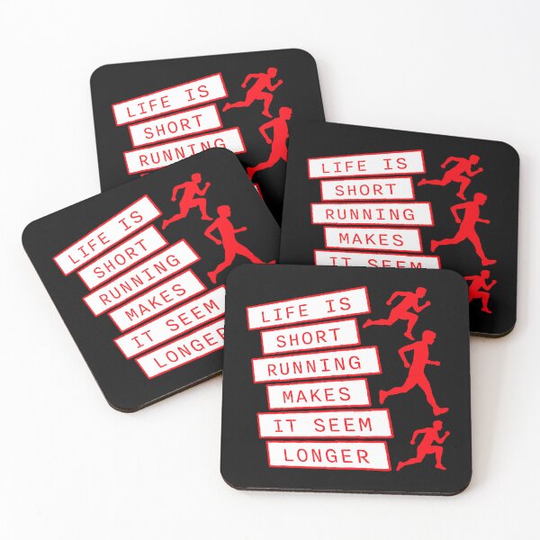 Item preview, Life Is Short Running Makes It Seem Longer Funny Quote designed and sold by shirt-o-mat.