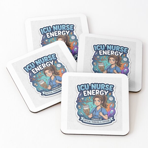 Item preview, ICU Nurse Energy Sticker  designed and sold by AuroraPixelDa.