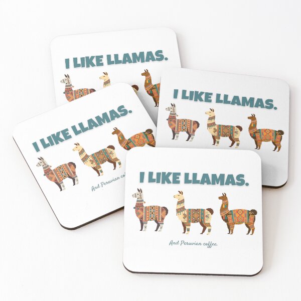 Item preview, I Like Llamas and Peruvian Coffee – Funny Peru Travel Design designed and sold by ArcticFoxStudio.